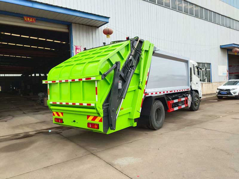  Pictures of Dongfeng Tianjin 12 square compressed garbage truck manufacturer