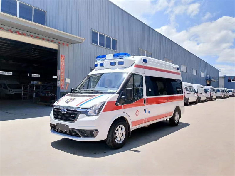 最新福特新时代全顺V348一体化模具负压救护车价格便宜 厂价直供