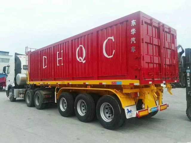 【珠海】厂家订做8.5米-10.5米集装箱后翻自卸挂车 价格0.00万 二手车
