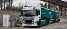 斯堪尼亚电动卡车25P双挂车正式在瑞典矿场运行