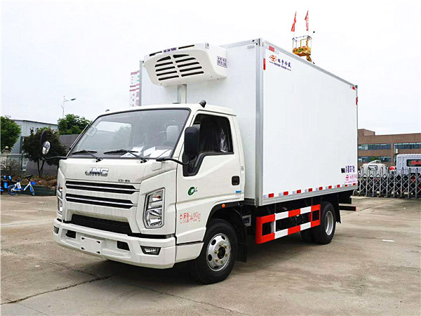 蓝牌4.2米冷藏车 国六江铃新顺达冷藏车 小型5吨海鲜冷藏运输车