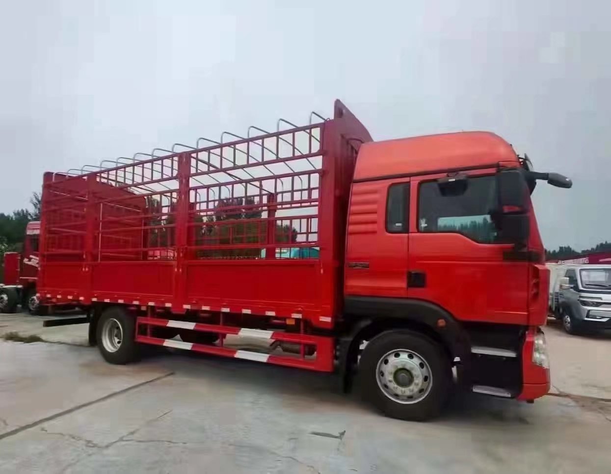 中国重汽豪沃6.8高栏潍柴6缸、245马力、6.2升排量载货车价格